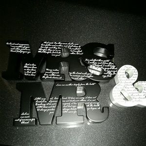 Mr. & Mrs. Block letters